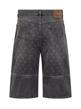 Bermuda Marine Serre in Denim Grigio con Motivo Lunare - Abbigliamento Uomo | Lidia Shopping