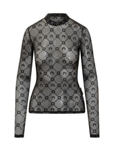 Marine Serre Top in Tulle con Ricami Logo - Abbigliamento Donna | Lidia Shopping