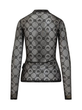 Marine Serre Top in Tulle con Ricami Logo - Abbigliamento Donna | Lidia Shopping