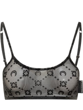 Marine Serre Bralette in Tulle con Ricami Logo - Abbigliamento Donna | Lidia Shopping