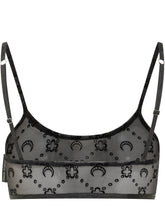 Marine Serre Bralette in Tulle con Ricami Logo - Abbigliamento Donna | Lidia Shopping