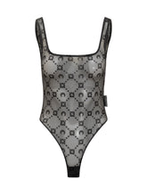 Marine Serre Body in Tulle con Ricami Logo - Abbigliamento Donna | Lidia Shopping