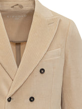 Circolo Giacca Doppiopetto in Velluto Beige - Abbigliamento Uomo | Lidia Shopping