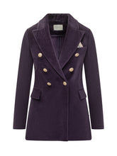 Circolo Blazer Doppiopetto in Velluto con Bottoni - Abbigliamento Donna | Lidia Shopping