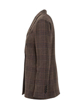 Circolo Blazer Doppiopetto a Quadri Marrone - Abbigliamento Donna | Lidia Shopping