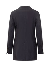 Circolo Pinstripe Double-Breasted Blazer - Circolo | Lidia Shopping
