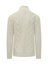 Rakkì Maglione Dolcevita Bianco in Maglia Intrecciata - Abbigliamento Uomo | Lidia Shopping
