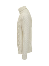 Rakkì Maglione Dolcevita Bianco in Maglia Intrecciata - Abbigliamento Uomo | Lidia Shopping