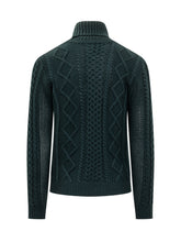 Rakkì Maglione Dolcevita Verde in Maglia Intrecciata - Abbigliamento Uomo | Lidia Shopping