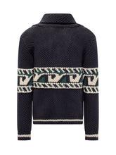 Cardigan jacquard in lana merino blu Rakki' - Abbigliamento Uomo | Lidia Shopping