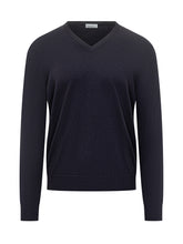 Malo Blue Cashmere V-Neck Sweater - Collezione Happy Birthday | Lidia Shopping