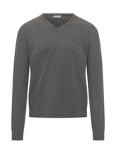 Malo Grey Virgin Wool V-Neck Sweater - Collezione Happy Birthday | Lidia Shopping