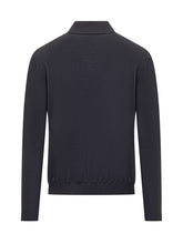 Malo Blue Lightweight Wool Long-Sleeve Polo - Collezione Happy Birthday | Lidia Shopping