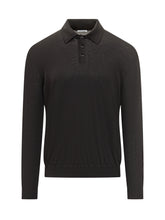 Malo Black Virgin Wool Long Sleeve Polo - Collezione Happy Birthday | Lidia Shopping