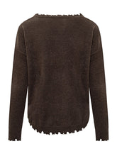 Maglia Girocollo con Orlo Raw Cut KUJTEN - Abbigliamento Donna | Lidia Shopping