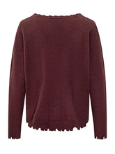 Maglia Girocollo con Bordi Taglio Vivo KUJTEN - Abbigliamento Donna | Lidia Shopping