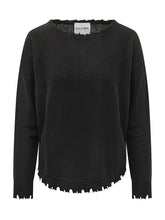 Maglia Girocollo con Orli Taglio Vivo KUJTEN - Abbigliamento Donna | Lidia Shopping