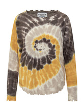 Maglia Tie-Dye con Orli Taglio Vivo KUJTEN - Abbigliamento Donna | Lidia Shopping
