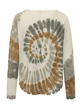 Maglia Tie-Dye con Bordi Taglio Vivo KUJTEN - Abbigliamento Donna | Lidia Shopping