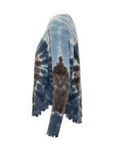 Maglia Tie-Dye con Finiture Taglio Vivo KUJTEN - Abbigliamento Donna | Lidia Shopping