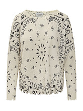Maglia con Stampa Bandana e Orli Irregolari KUJTEN - Abbigliamento Donna | Lidia Shopping