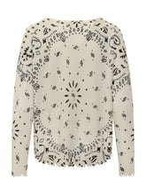 Maglia con Stampa Bandana e Orli Irregolari KUJTEN - Abbigliamento Donna | Lidia Shopping
