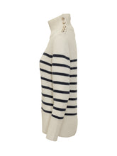 Maglione a Righe in Cashmere con Bottoni Kujten - Abbigliamento Donna | Lidia Shopping