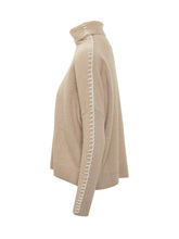 Kujten Maglione Beige In Cashmere Con Collo Alto - Abbigliamento Donna | Lidia Shopping