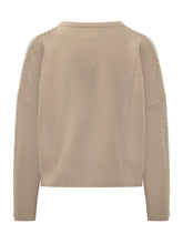 Kujten Maglia Beige In Cashmere Con Girocollo - Abbigliamento Donna | Lidia Shopping
