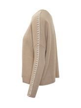 Kujten Maglia Beige In Cashmere Con Girocollo - Abbigliamento Donna | Lidia Shopping