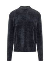 Maglione Girocollo in Lana Blu Effetto Velluto RRD - Abbigliamento Uomo | Lidia Shopping