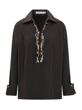 Simona Corsellini Black Shirt with Jewel Embroidery - Collezione Happy Birthday | Lidia Shopping