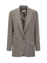 Blazer Simona Corsellini Grigio a Righe - Abbigliamento Donna | Lidia Shopping