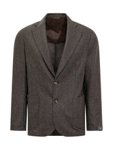 Barba Giacca in Lana Principe di Galles Marrone - Abbigliamento Uomo | Lidia Shopping