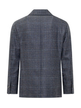 Barba Jacket Blue Checked Wool Blazer - Barba Jacket | Lidia Shopping