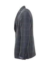 Barba Jacket Blue Checked Wool Blazer - Barba Jacket | Lidia Shopping