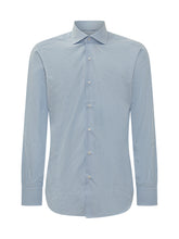 Barba Light Blue Cotton Long Sleeve Shirt - Barba | Lidia Shopping