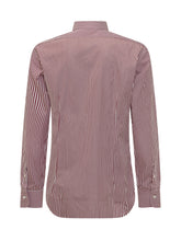 Barba Cotton Shirt with Red and White Stripes - Barba | Lidia Shopping