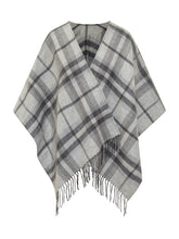 Lauren Ralph Lauren Grey Checked Poncho - Collezione Happy Birthday | Lidia Shopping