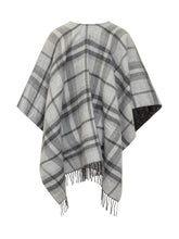 Lauren Ralph Lauren Grey Checked Poncho - Collezione Happy Birthday | Lidia Shopping