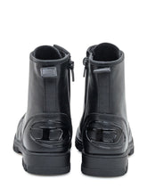 Diesel Kids Black Leather Boots with Logo - Collezione Happy Birthday | Lidia Shopping