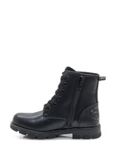 Diesel Kids Black Leather Boots with Logo - Collezione Happy Birthday | Lidia Shopping