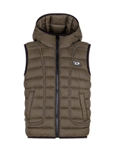 Diesel Kids Green Padded Vest with Hood - Collezione Happy Birthday | Lidia Shopping