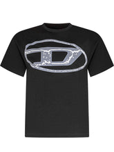 Diesel Kids Black T-shirt with Maxi Oval D Logo - Collezione Happy Birthday | Lidia Shopping