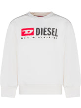 Diesel Kids White Sweatshirt with Distressed Logo - Collezione Happy Birthday | Lidia Shopping