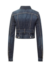 Dsquared2 Giacca Crop in Denim Blu con Zip e Bottoni - Abbigliamento Donna | Lidia Shopping