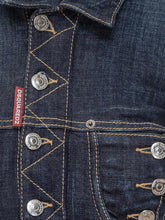 Dsquared2 Giacca Crop in Denim Blu con Zip e Bottoni - Abbigliamento Donna | Lidia Shopping