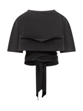 T-shirt Nera con Logo e Nodo DSquared2 - Abbigliamento Donna | Lidia Shopping
