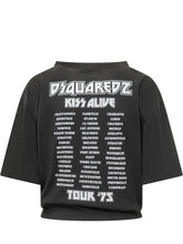 DSquared2 Black KISS Logo T-Shirt - Collezione Happy Birthday | Lidia Shopping