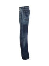 Dsquared2 Jeans a Gamba Larga in Denim Blu Effetto Vintage - Abbigliamento Donna | Lidia Shopping